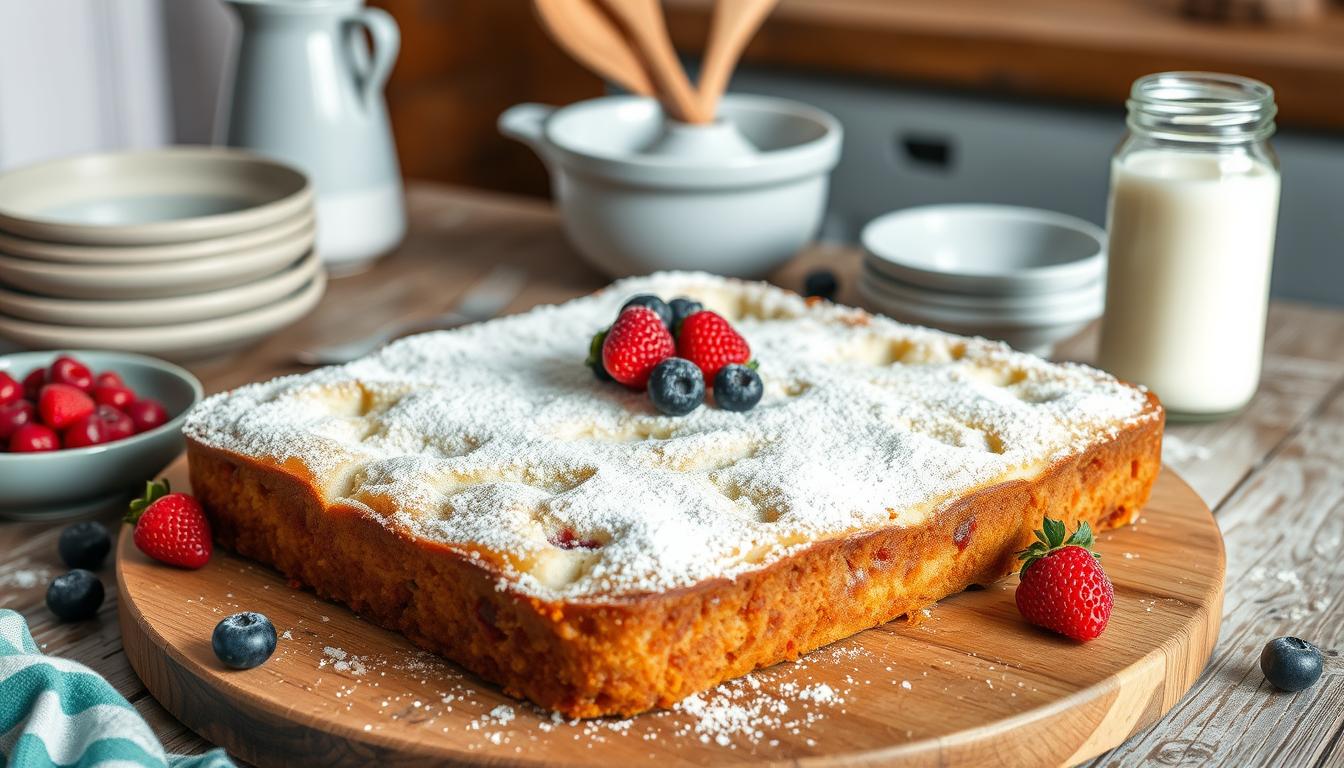 How to Make a Moist Kefir Sheet Cake with Simple Ingredients